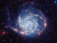 телескоп  спитцер  нашел самую неорганическую галактику